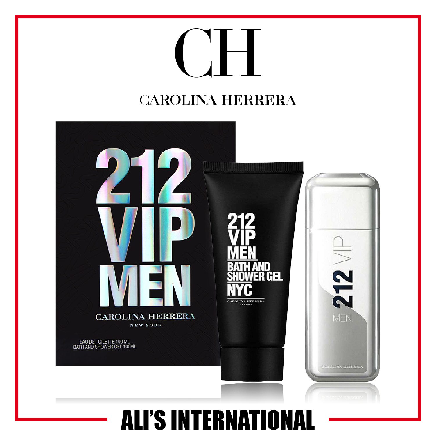 212 VIP Men by Carolina Herrera 2 Pc. Travel Set