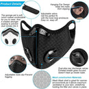 Dual Air Valve Sport Face Masks: Multicolor - 12 Pcs