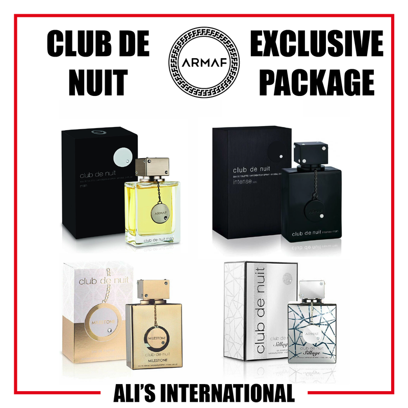 Club de Nuit Exclusive Package! Man, Intense Man, Milestone, & Sillage by Armaf