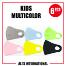 Kids Multicolor Fashion Face Masks - 6 Pcs
