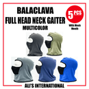 Balaclava Full Head Neck Gaiter: Multicolor - 5 Pcs