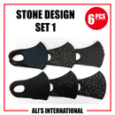 Stone Design Fashion Face Masks: SET 1 - 6 Pcs