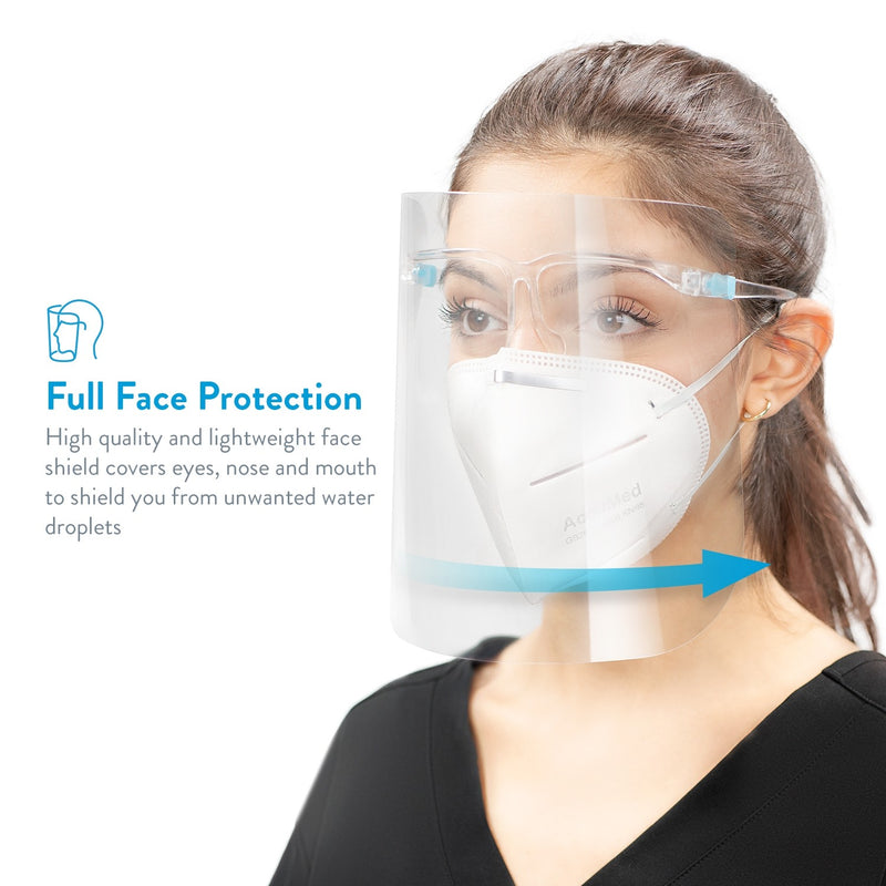 Face Shields (With Glasses Frame) - 6/12 Pcs