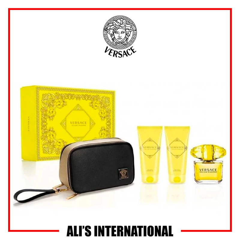 Versace Yellow Diamond by Versace - 4 Pc. Gift Set (with bag)