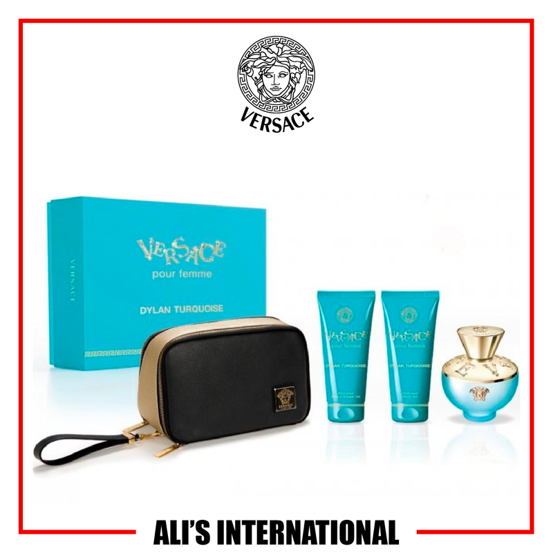 Versace Dylan Turquoise by Versace - 4 Pc. Gift Set (with bag)